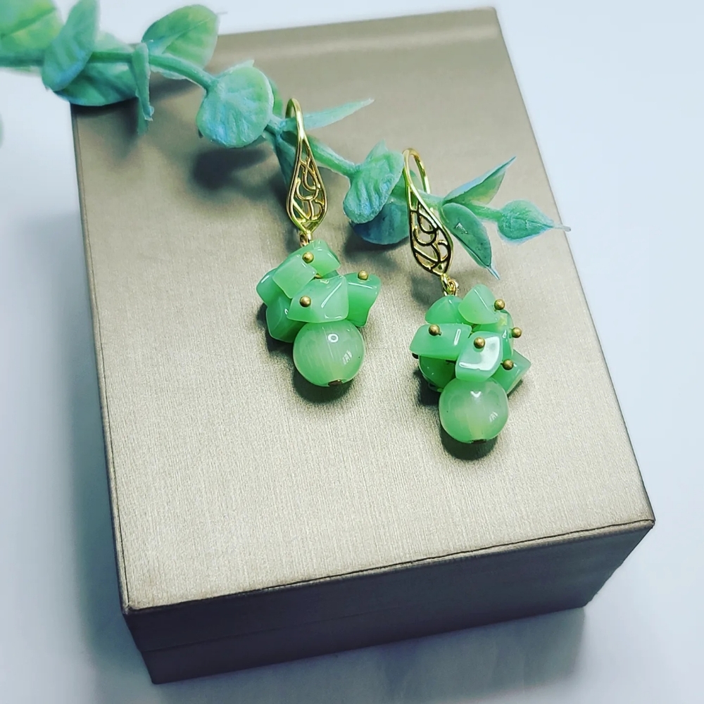 Green Cat Eye earring